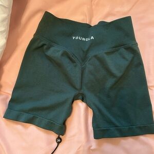 NEW YoungLA Seamless Shorts in Pine color